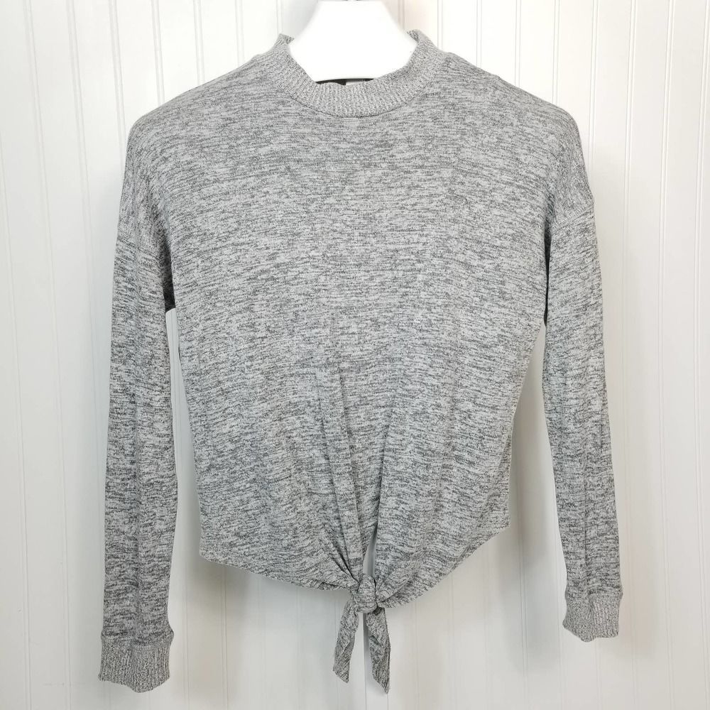 Dex Tie Front Sweater Gray Small